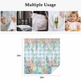 thumbnail image 5 of Nautical Coastal Cloth Napkins, Summer Beach Shell Coral Seaweed Blue Plaid Washable and Reusable Dinner Napkins Set of 8, Table Napkin for Kitchen Party Birthday Wedding Hotel Housewarming 20"x20", 5 of 9