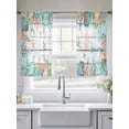 thumbnail image 5 of Beach Coastal Sheer Curtains 54 Inch Length 2 Panels Set Window Treatments, Summer Coral Starfish Nautical Ocean Retro Rod Pocket Semi Curtains for Living Room/Bedroom/Kitchen Décor, 104"W x 54"L, 5 of 7