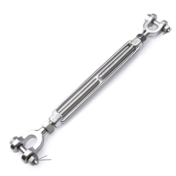 hannger Tensor 1/2 M12 Tensor de acero inoxidable 304 4400 lbs Límite de carga de trabajo Tensores de mandíbula y mandíbula para cables Tensor de alambre Tensor para toldo Sail Yard Zipline