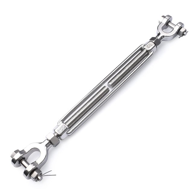 hannger Tensor 1/2 M12 Tensor de acero inoxidable 304 4400 lbs Límite de carga de trabajo Tensores de mandíbula y mandíbula para cables Tensor de alambre Tensor para toldo Sail Yard Zipline