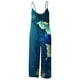 thumbnail image 5 of ICHUANYI Clearance Women Print Jumpsuit Pajamas Casual Sling Wide Leg Long Pants(Blue, XL) ICHUANYI WER2023081014576, 5 of 5