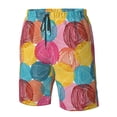 thumbnail image 4 of Pofeuu Colorful Wool Balls Prin Men's Swim Trunks Quick Dry Bathing Suit Swimming Board Shorts Mesh Lining Beach Swimwear-Small, 4 of 6