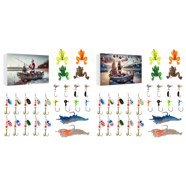 Calendario Adviento Pesca 2024 Cuenta Regresiva Navidad Regalos para Hombres (A)