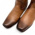 thumbnail image 3 of Men’s Genuine Leather Midcalf Western Cowboy Boot, With Side Zipper, Square Toe, 3 of 5