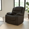thumbnail image 2 of Flash Furniture Kyle Plush Brown LeatherSoft Lever Rocker Recliner with Padded Arms, 2 of 12
