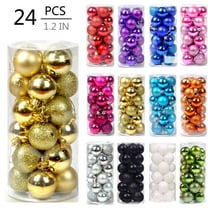 Christmas Gifts on Clearance 1.18" 24Pcs Christmas Balls Ornaments for Xmas Christmas Tree 14 Style Shatterproof Christmas Decorations Hanging Ball on Clearance