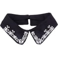 thumbnail image 1 of Cuello Falso Negro Elegante y Desmontable con Piedras de Cristal para Blusas de Mujeres, 1 of 5