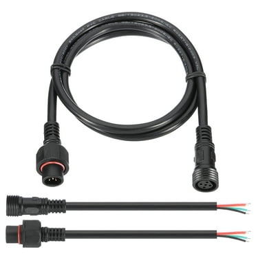 Uxcell 3.28Ft 20AWG IP67 5 Pin Extension Cable Wire with 7.87" Male Female Connector kit