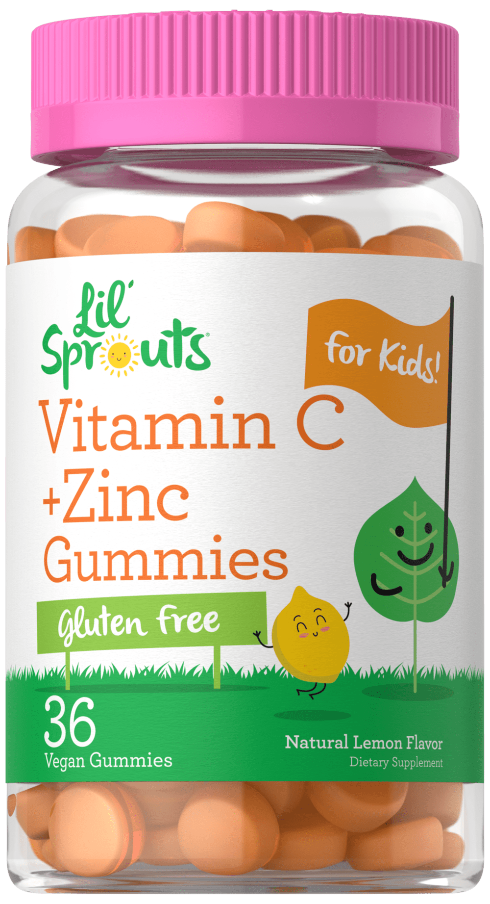 Vitamin C And Zinc Gummies For Kids | 36 Count | Vegan Supplement | By ...