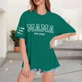 thumbnail image 4 of Women's Summer Tops BWASD Casual V Neck Short Sleeves Shirts Mama Graphic Blouses Outfits Personalised DIY Mothers Day Birthday For Mum Blackish Green S-XXXL, 4 of 7