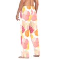 thumbnail image 3 of FORMRS Mens Pajama Pants with Pockets Sleepwear Lounge Bottoms Sizes S-2XL, Pink Floral Orange, 3 of 7