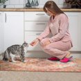 thumbnail image 4 of Boho Orange Vintage Ethnic Farmhouse (13) Rugs and Mats Non Skid Washable Absorbent Microfiber Soft Kitchen Mat for Floor Set Of 2 Decor Stain Resistant 17"x47"+17"x30", 4 of 7