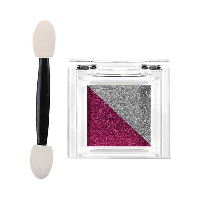 WREESH Nail Art Two-color Solid Magic Mirror Powder Square Plate Two-color Nail Mirror Powder Titanium Powder