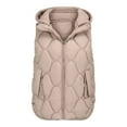 thumbnail image 5 of Gaexia Sweater Vest Women,Lightweight Thermal Quilted Hooded Vest Sleeveless Coat Loose Fit Gilet for Autumn Winter Seasons, 5 of 7