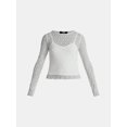 thumbnail image 5 of Madden NYC Women’s Lace Rhinestone Top with Long Sleeves, Sizes XXS-XXL, 5 of 5