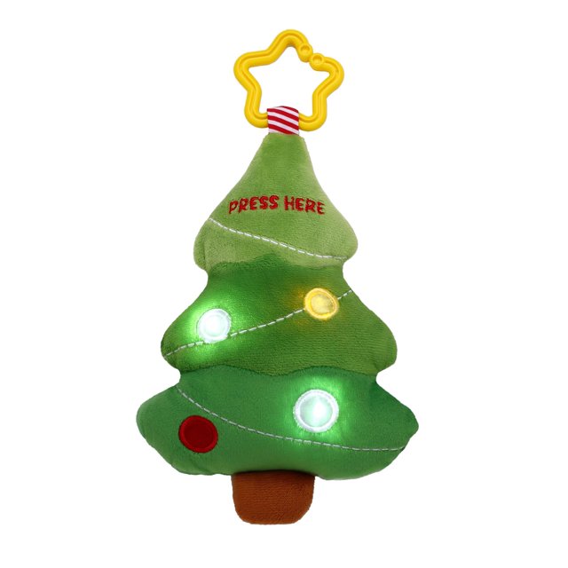 Pelúcia de Árvore de Natal para Bebês com Música e Luzes 20cm