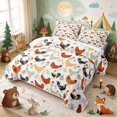 thumbnail image 3 of Erosebridal Rooster Bed Spread Queen for Girls, Wildflower Field Queen Coverlet Set, 3-Piece 1 Quilt and 2 Pillowcases, 3 of 7