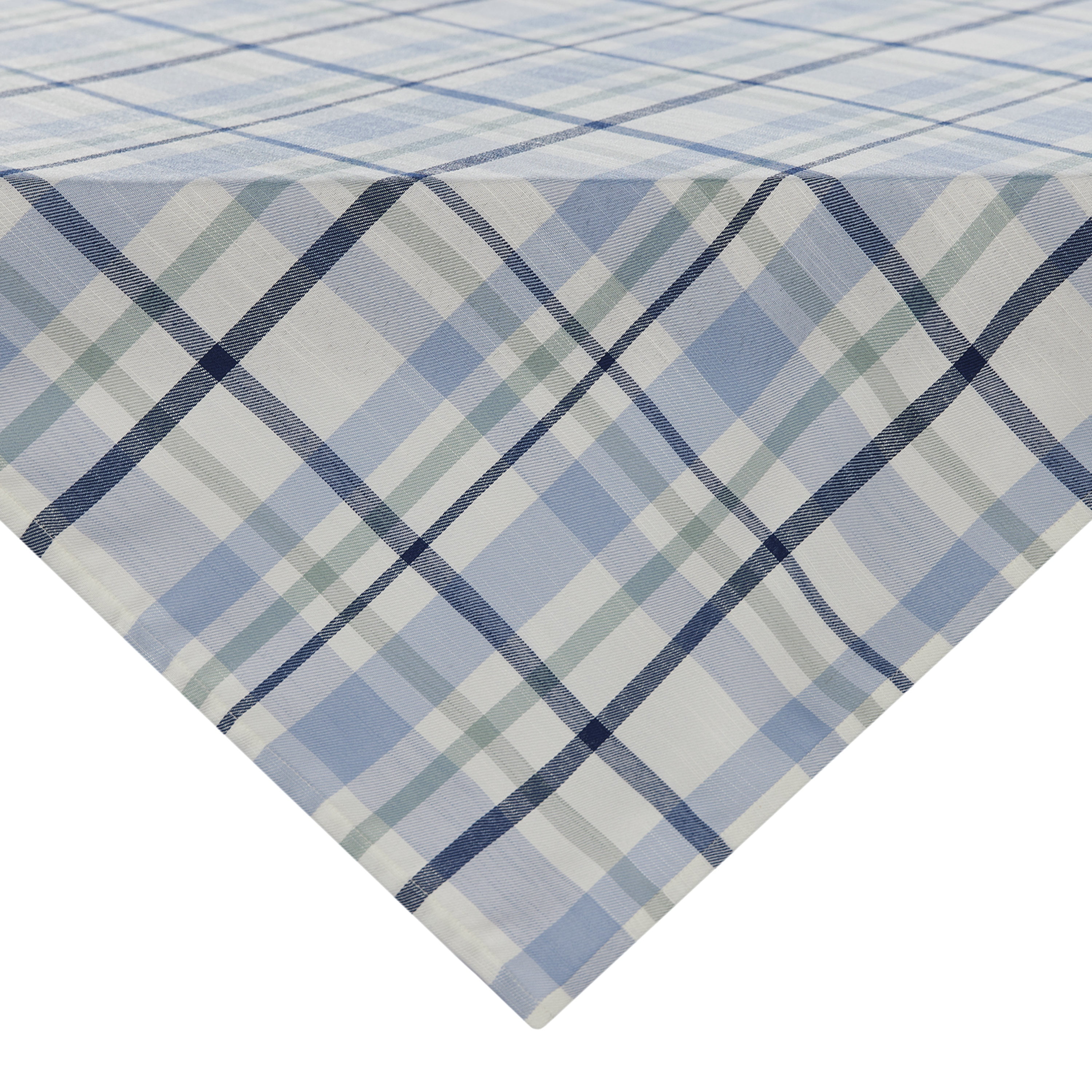 Mainstays Plaid 60” x 84” Tablecloth - Blue Multi - 100% Polyester