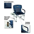 thumbnail image 4 of iClimb Chaise Pliante en Maille Compacte Robuste pour Camping avec Tablette Latérale et Poignée (Marine, 2 Pcs), 4 of 5