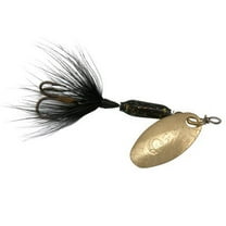 Yakima Bait Worden's Original Single Hook Rooster Tail, Inline Spinnerbait Fishing Lure, Glitter Black, 1/24 oz.