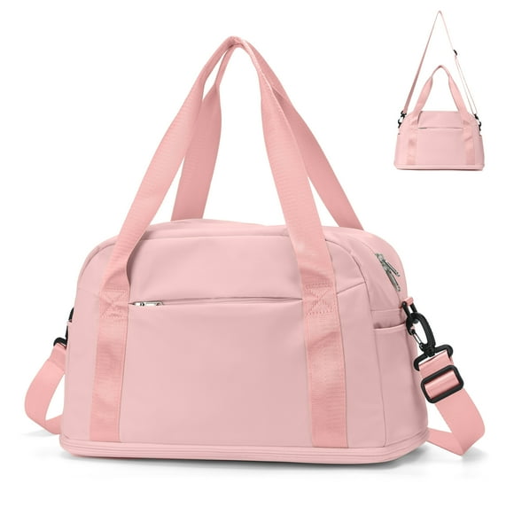 Sac de Cabine 40x20x25 Ryanair, 45x36x20 Grand Maximum Bagage à Main pour Hommes et Femmes, Sac Fourre-Tout de Sport Sac de Fin de Semaine, Sac de Voyage Duffel Rose