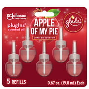 Glade PlugIns Refill 5 CT, Apple Of My Pie, 3.35 FL. OZ. Total, Scented Oil Air Freshener Infused with Essential Oils