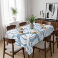 thumbnail image 6 of Light Blue Monstera Deliciosa Table Cloth Waterproof Tablecloths, Summer Botanical Tropical Tablecloth Dining Table Cover for Kitchen Party Tabletop Outdoor, Rectangle Tablecloth 60x102 Inch, 6 of 9