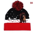 thumbnail image 1 of Christmas Hats Santa Elk Knitted Beanie Hat With LED Light Up Gift For Kids, 1 of 5