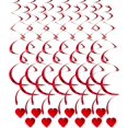 thumbnail image 1 of 12 piezas de dijes en espiral de corazón rojo, dijes en espiral para el día de San Valentín, 1 of 5