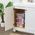 thumbnail image 5 of IRIS 4.3 Qt. Plastic Storage Bins with Lids, Clear Containers, Latching Totes 6Pk, 5 of 12