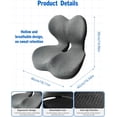 thumbnail image 7 of Upgraded Seat Cushion Premium Ergonomic Memory Foam, Lumbar Support Pillow for Office Chair, Memory Foam Car Seat Cushion with L-Shaped Ergonomic Design for Car, Truck, Desk, Chairs, Office Seat, 7 of 7