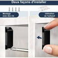 thumbnail image 2 of Black adhesive cupboard door magnets 4 pack strong magnetic closure no drilling, 2 of 4