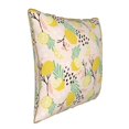 thumbnail image 2 of Susaid Lemon Leaves Print Velvet Throw Pillow Covers Home Art Deco Pillowcase Square Pillow Case Cushion Cover for Bed Sofa Living Room Car Indoor and Outdoor-18"x18", 2 of 8