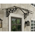 thumbnail image 4 of CANOPIA by PALRAM Lily 3 ft. x 7 ft. Door and Window Fixed Awning - Black, 4 of 5