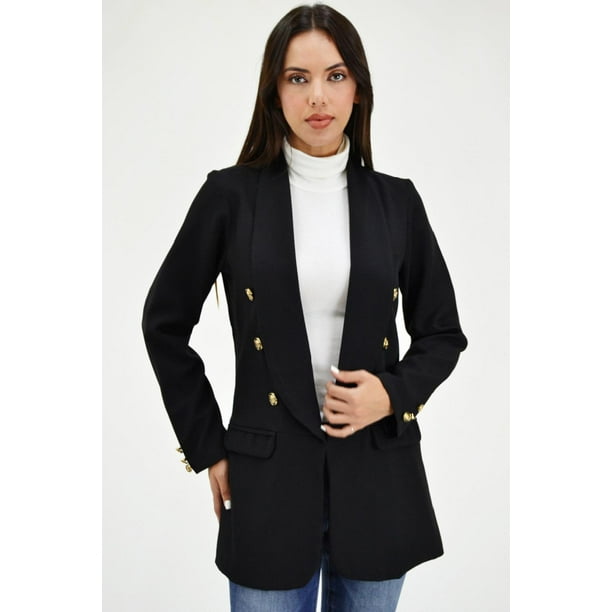 Blazer largo Roman Fashion /Juvenil, 2846 (Negro) negro CH Roman Fashion JA-EXO-2846-LB-NEGRO
