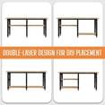 thumbnail image 5 of Jocisland Adjustable 2-Tier Workbench with 4 Ac Outlet and 2 Usb Ports Power Outlets, 2000 lbs Capacity, Rubber Wood Top for Garage, Workshop(72X24In), 5 of 8