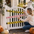 thumbnail image 5 of 2 PCS 16ft Halloween Caution Tape, Warning Barrier Tape for Halloween Decorations Outdoor Indoor,Party Prop for Haunted House Yard Porch Fence Door Halloween Party Decor, 5 of 8