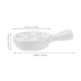 thumbnail image 2 of WASHWEPE Ceramic Snail Dish White 1Pack 7.47x4.72x1.38Inch, 2 of 10