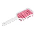 thumbnail image 4 of Lot de 4 brosses à cheveux incurvées et ventilées, pour massage et démêlage, pour cheveux épais, avec manche blanc et dents de rose, 4 of 4