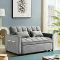 "Zechuan 55"" Tufted Velvet Convertible Sofa Bed & Twin Size Fold Couch