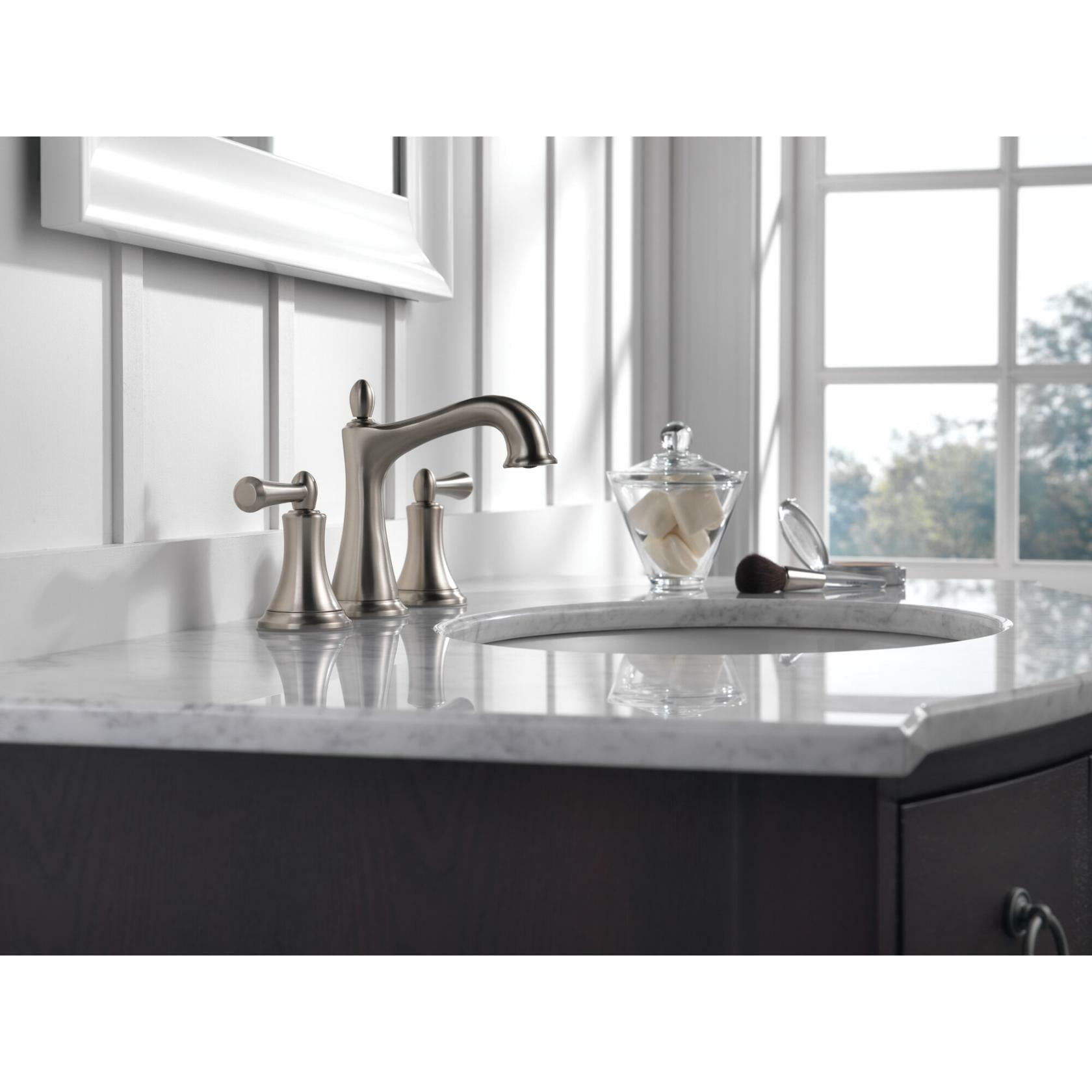 Delta 35774LF-SP Rila 8 in. Widespread 2-Handle Bathroom Faucet in SpotShield Brushed Nickel