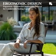 thumbnail image 4 of Crestlive Products Folding Patio Chair Set of 4, Portable Dining Chairs with Armrest, Outdoor Folding Chairs, Brown, 4 of 9