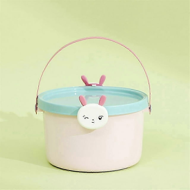 2PCS Toy Bins Building Blocks Organizer Toy Storage Bucket Snack Bucket Child Plastic Sand Toys Bucket Water Bucket,A