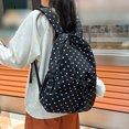 thumbnail image 5 of EDFRWWS Women Nylon Polka Dot Cute Backpack Large Capacity Bags Multiple Pockets Daily Daypack (Black), 5 of 9
