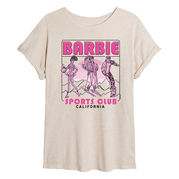 Barbie - Sports Club - Juniors Oversized Graphic T-Shirt