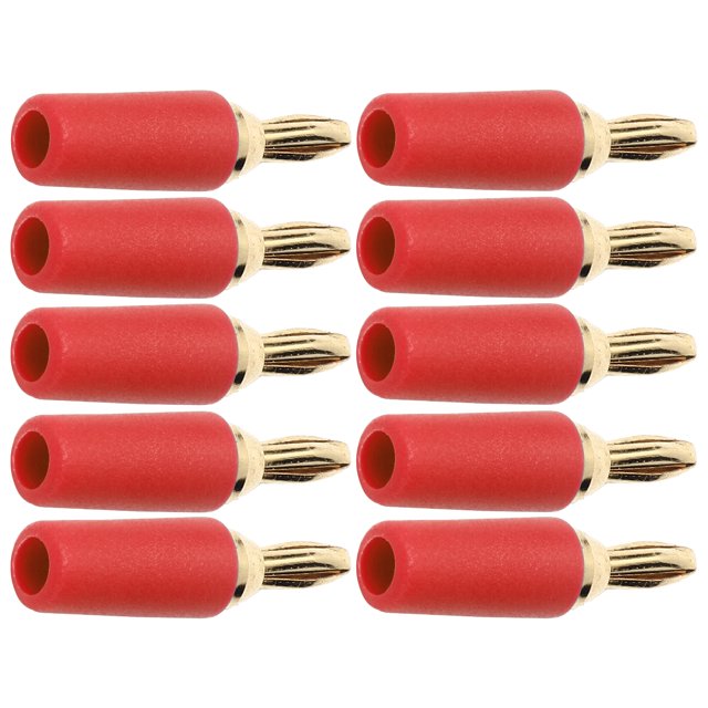 Plug 10Pcs Banana Plug 2.5mm Gold Plated Brass Solder Type Male Connector Accessory Set Kit