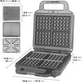 thumbnail image 4 of Waffle Maker with Removable Plates, Large Waffle Iron, 3 in 1 Panini Grill Press Breakfast Sandwich Maker, Electric Griddle, Grilled Cheese Maker, Breakfast Station, 4 of 5