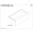 thumbnail image 4 of Kingston Brass KVTAP603222R0 60-Inch Acrylic Rectangular 3-Wall Alcove Tub Combo with Tub Door (Right Hand Drain) in White/Matte Black, 4 of 9