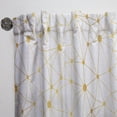 thumbnail image 3 of Designart 'Golden Lines Grid I' Mid-Century Modern Curtain Panel, 3 of 5