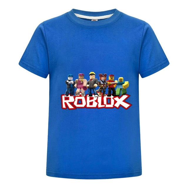 Ropa Gamer para Niño con Diseño de Roblox, Camiseta de Algodón Suave con Estilo Casual, Playera Infantil para Verano, Cumpleaños, Regalo Original